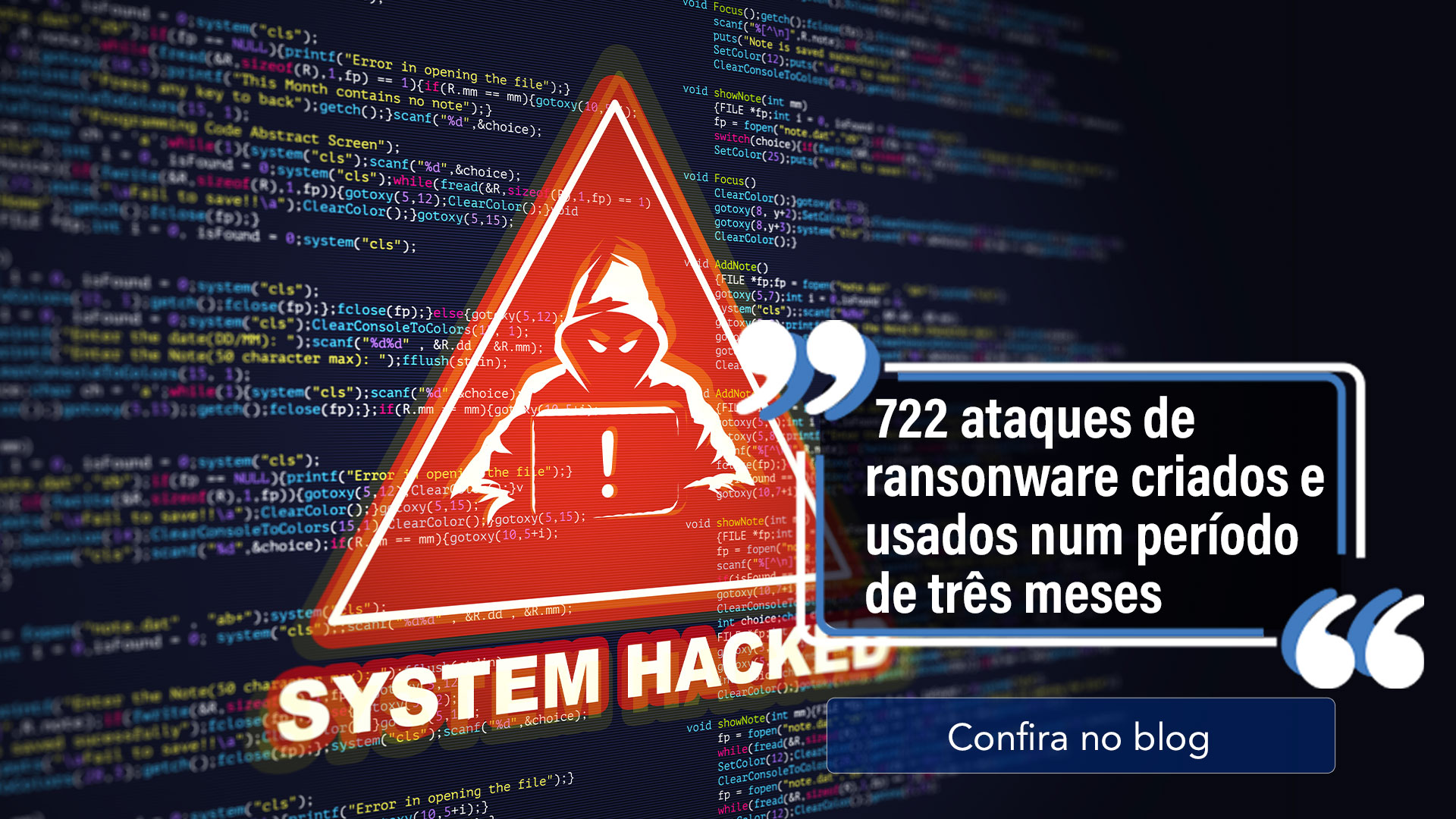 722 ataques de ransonware criadas e usadas num período de três meses