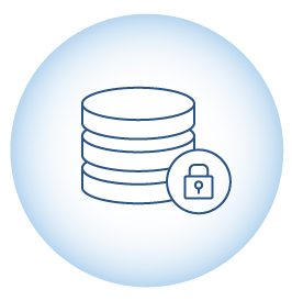 Ícone circular de Segurança de Dados e APIs M3Corp